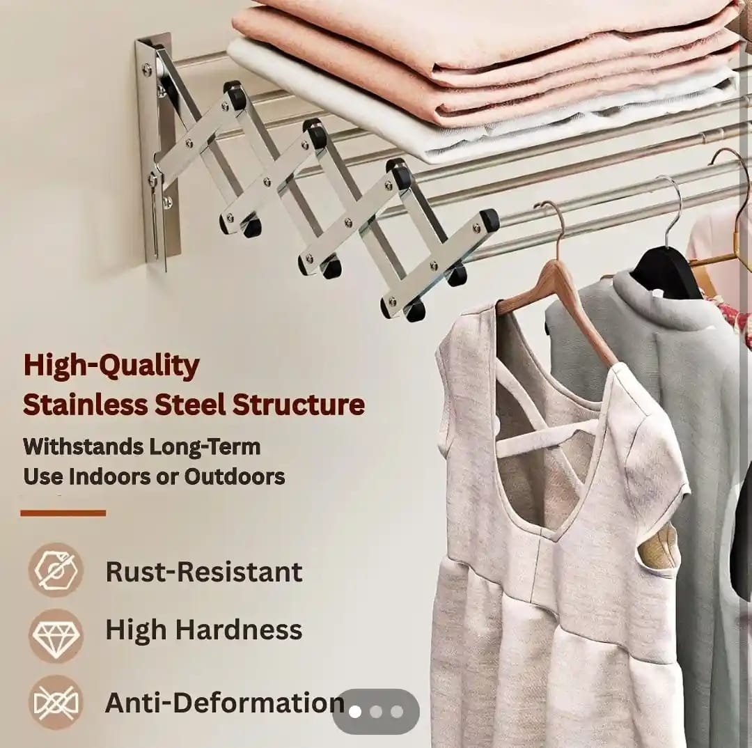 Grill and wall mounted clothes drying hanger