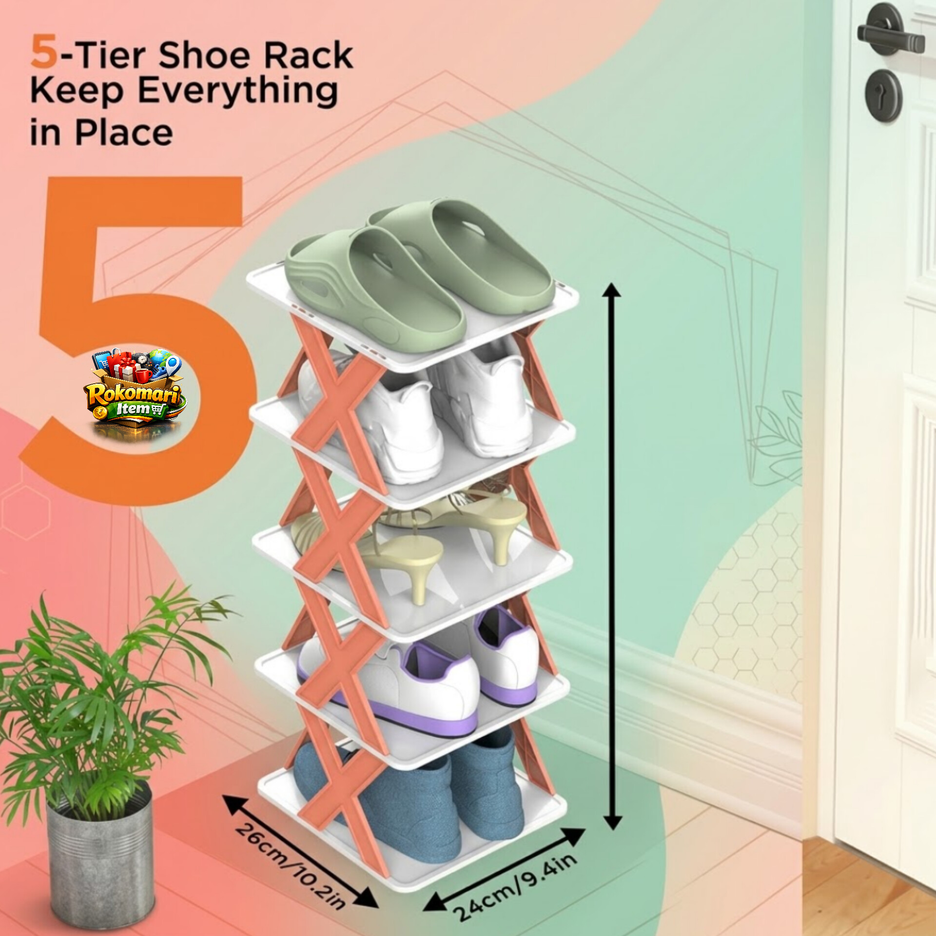 5 Layer shoe rack