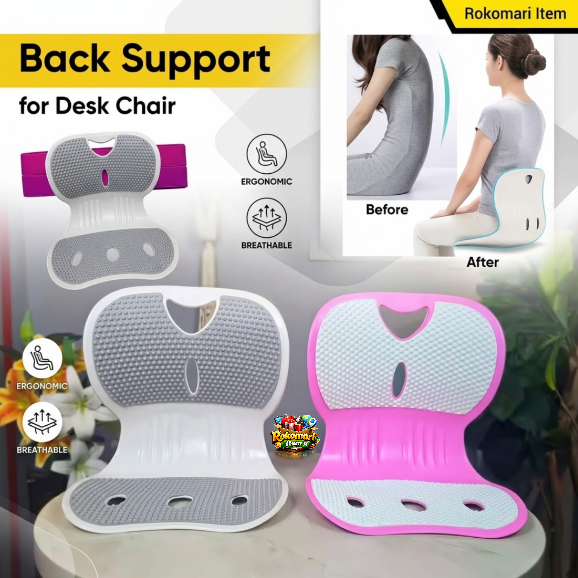 Waist back support chair