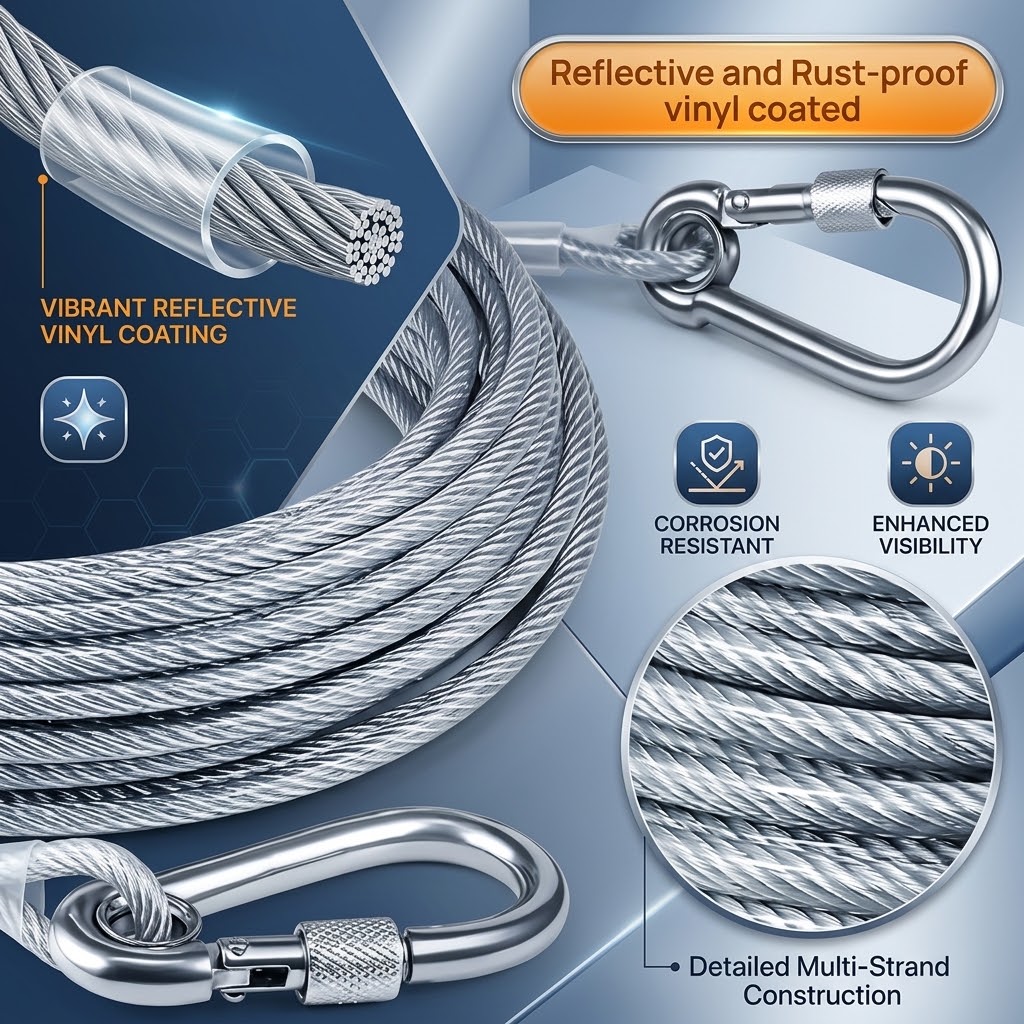 16 metre stainless steel rope