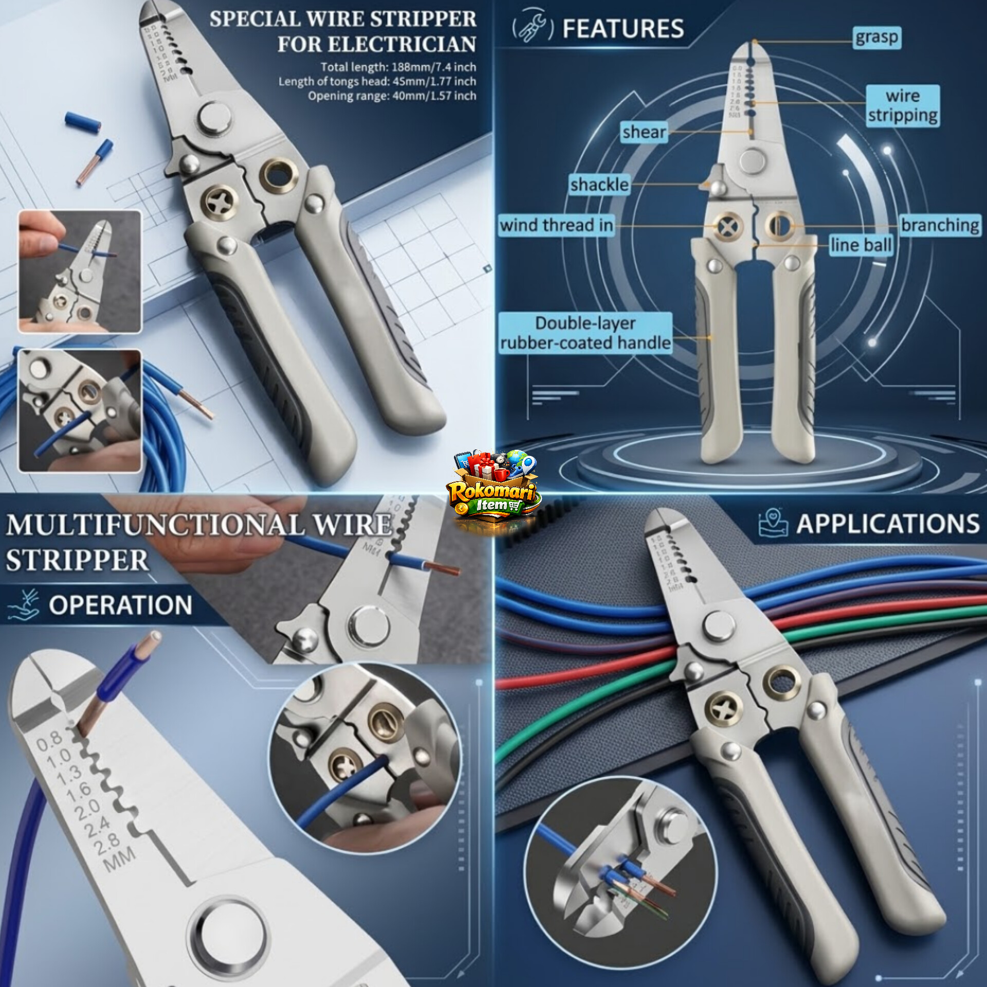 Multifunctional wire stripper