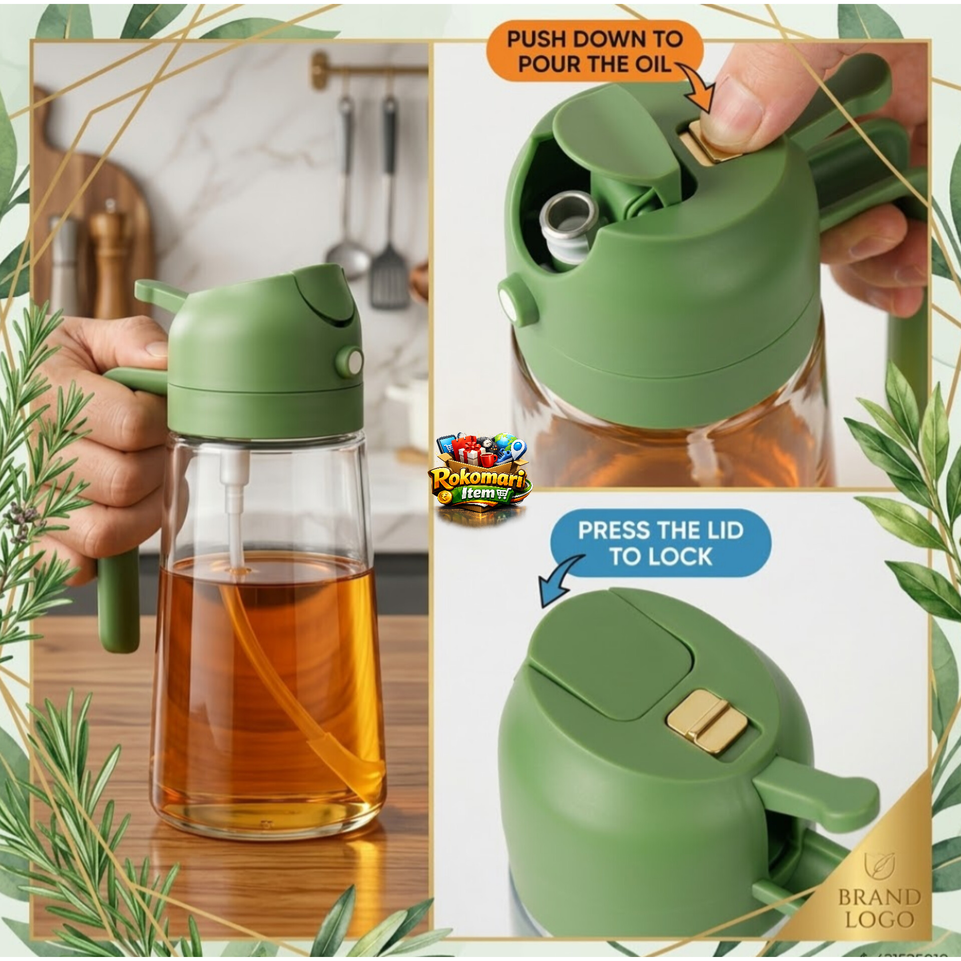 2 in 1 oil dispenser bootle