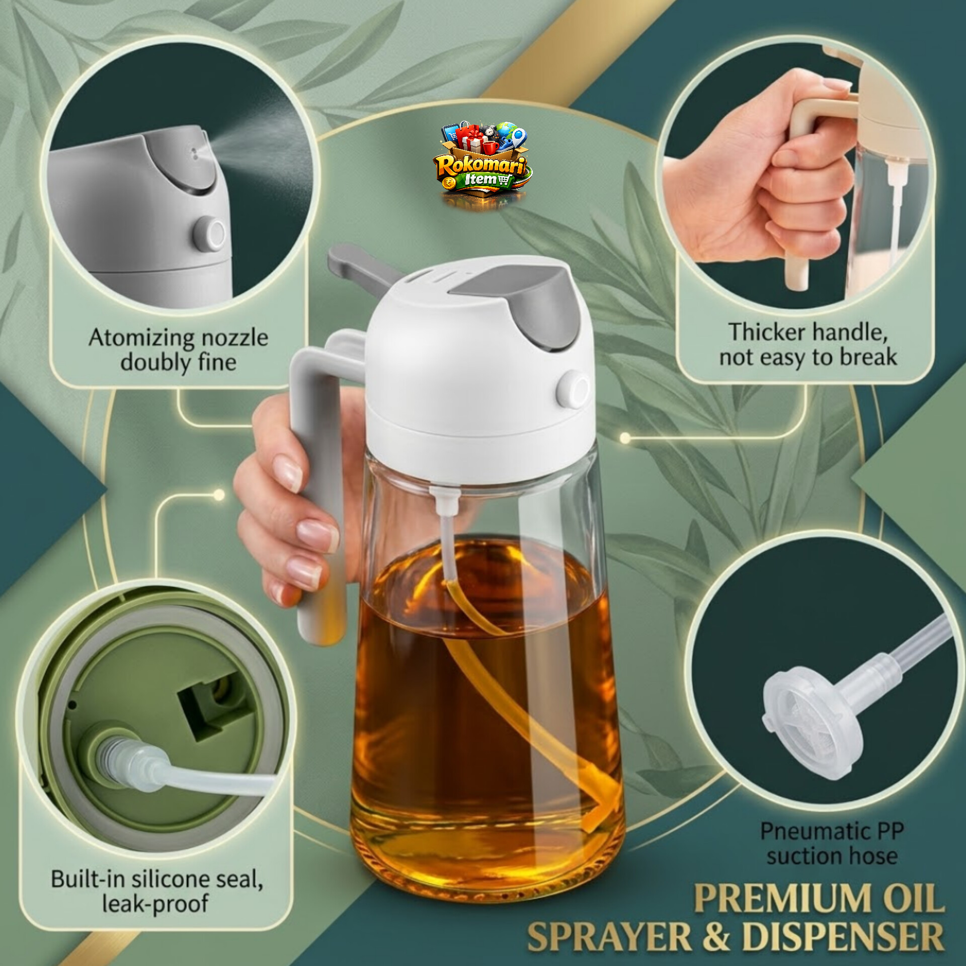 2 in 1 oil dispenser bootle