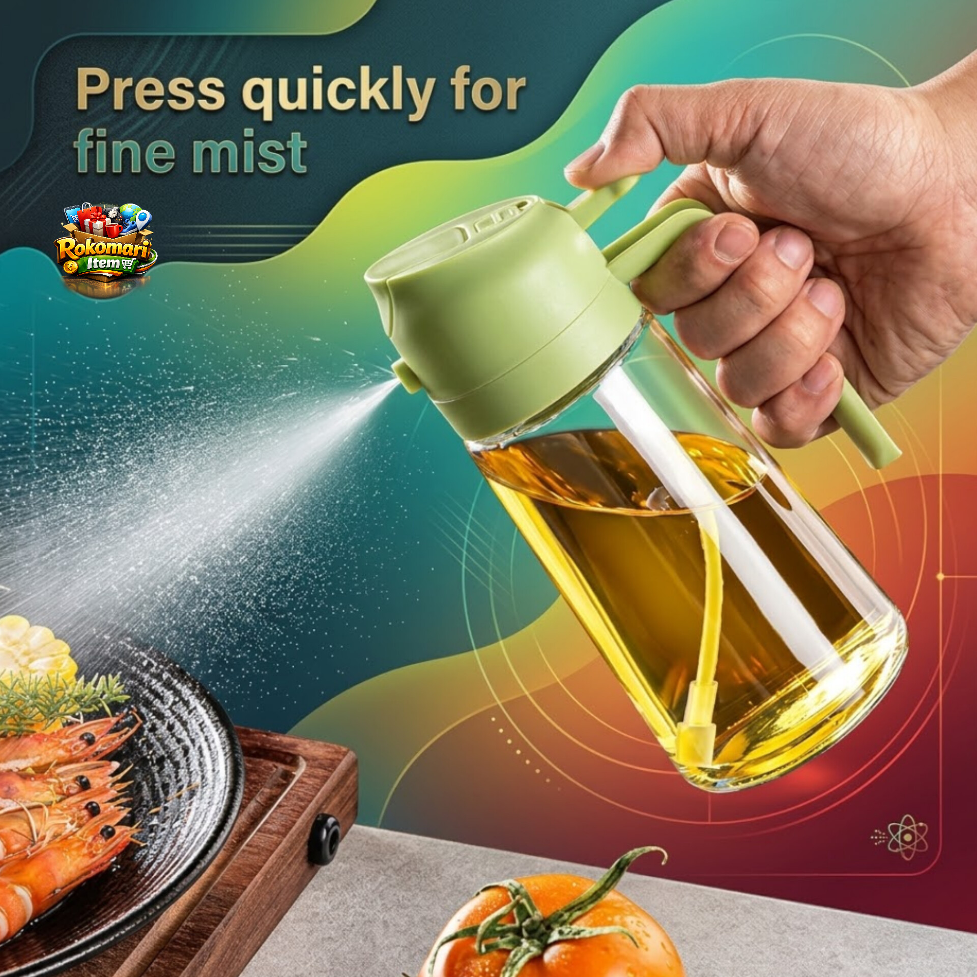 2 in 1 oil dispenser bootle