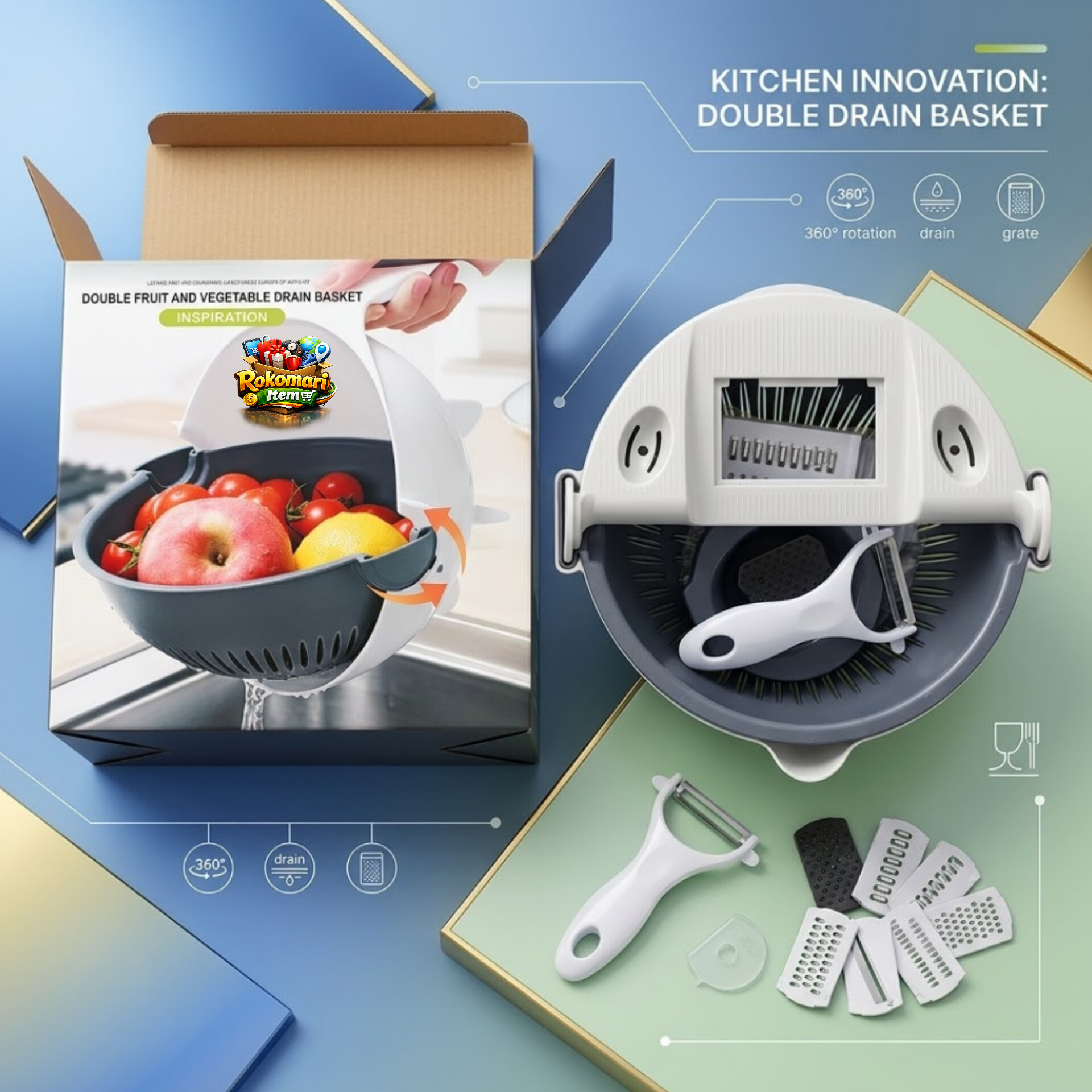 Vegetable Cutter & Drainer