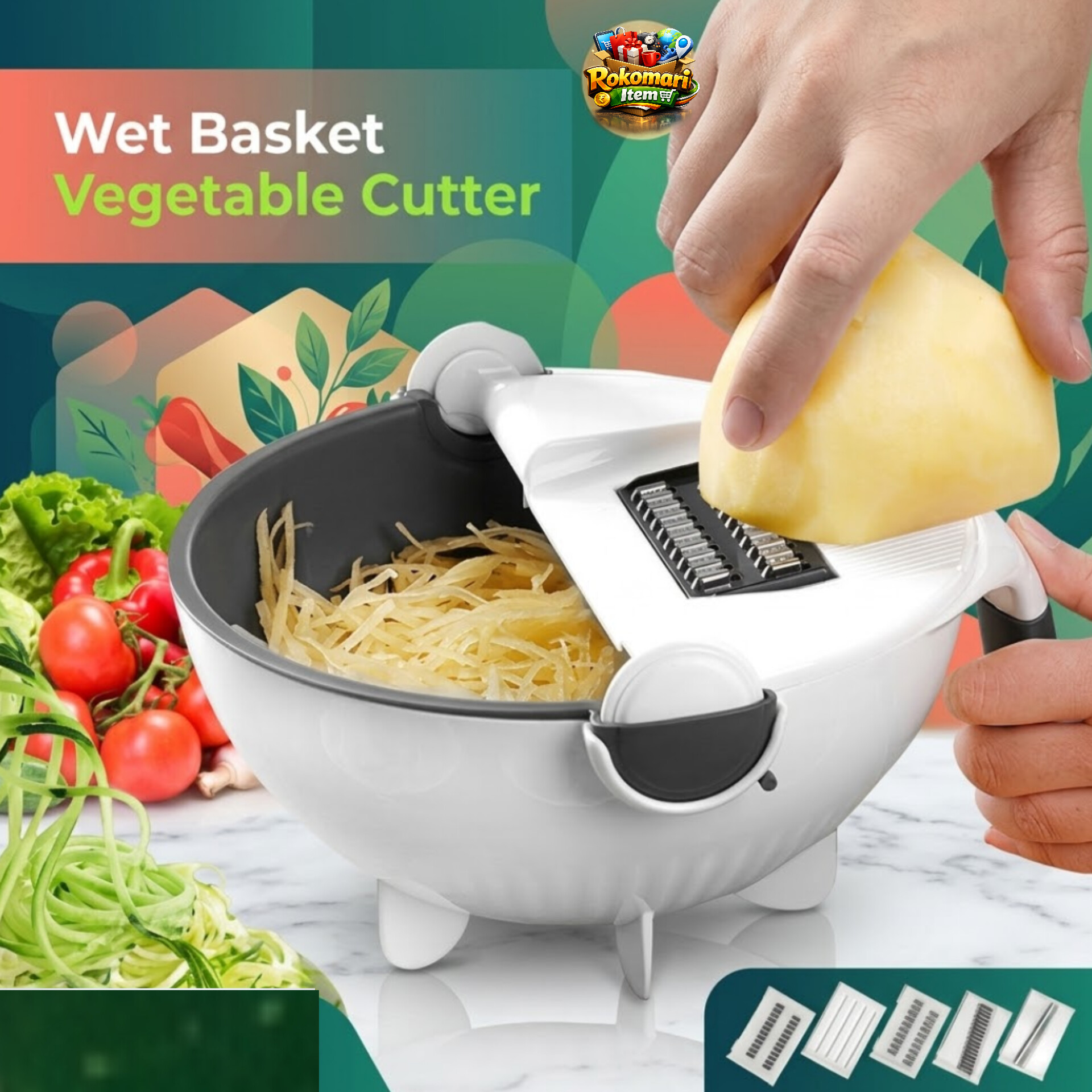 Vegetable Cutter & Drainer