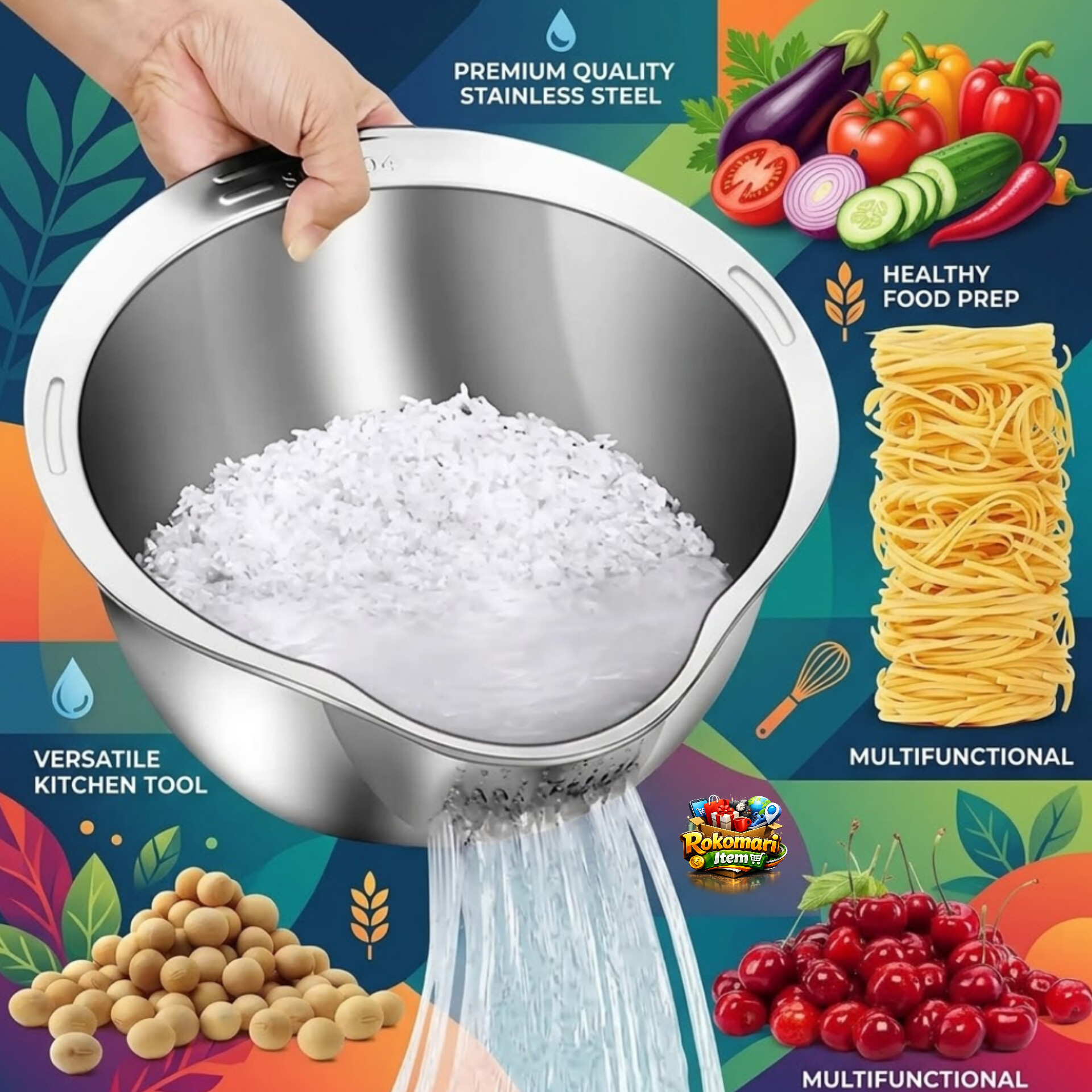 Washing strainer bowl